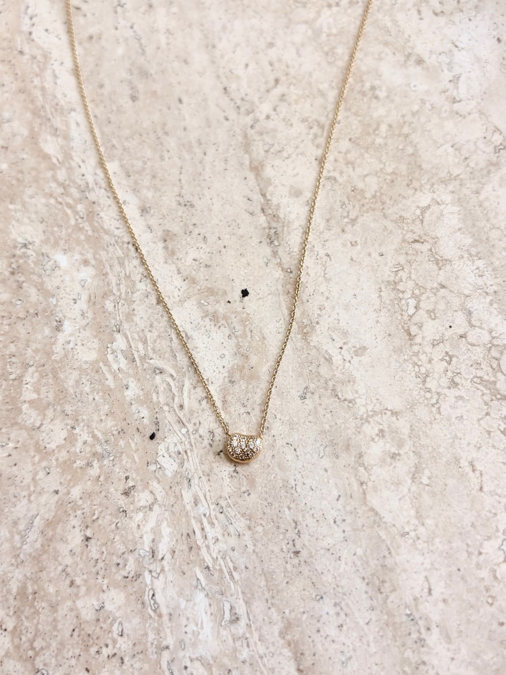 Tiffany & Co 18K gold & Dimond Pendant Necklace Women Jewelry